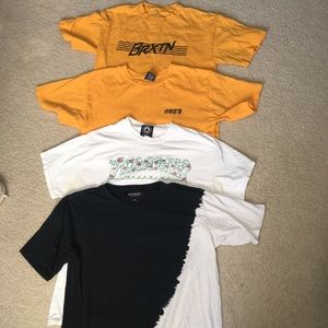 4 T SHIRTS pacsun, obey, thrasher, Brixten